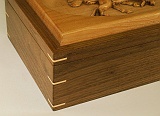Walnut-fir horse box detail